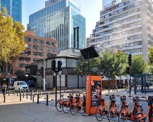 Commuters taking public transportation in Santiago, Chile during the day